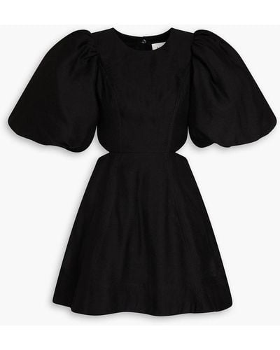 Aje. Bouquet Cutout Crepe Mini Dress - Black