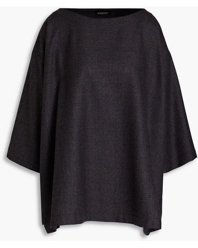 Eskandar Wool And Cashmere-blend Top - Black
