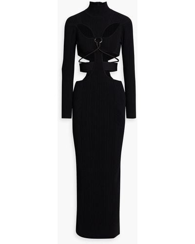 Hervé Léger Cutout Ring-embellished Bandage Maxi Dress - Black