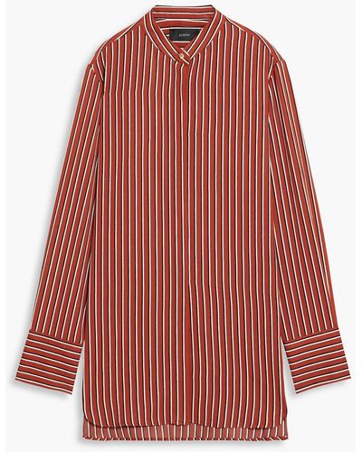 JOSEPH Bratt Striped Twill Shirt - Red