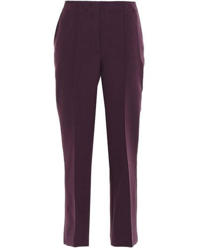 Victoria Beckham Woven Straight-leg Pants - Purple