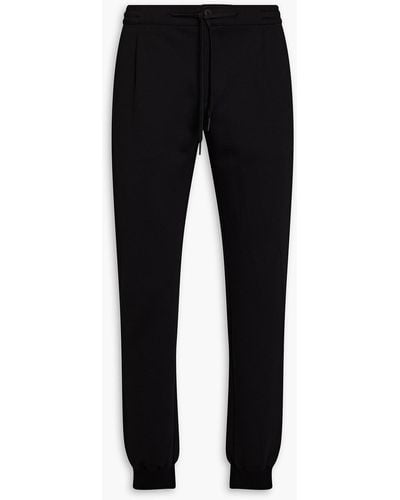 Canali Wool-blend Jersey Track Trousers - Black