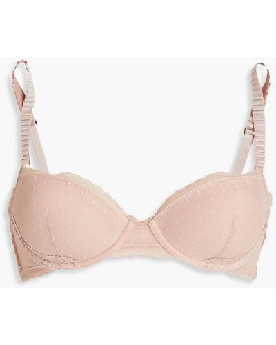 Stella McCartney Layla Lace And Point D'esprit Push-up Bra - Multicolor