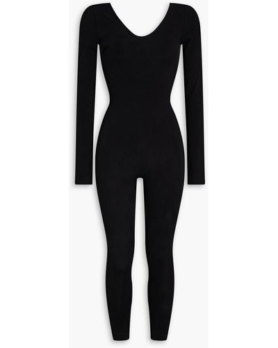Baserange Oleta Cotton-blend Jersey Jumpsuit - Black