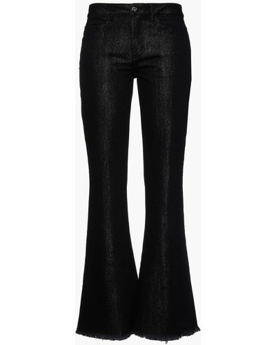Marques'Almeida Metallic High-rise Flared Jeans - Black