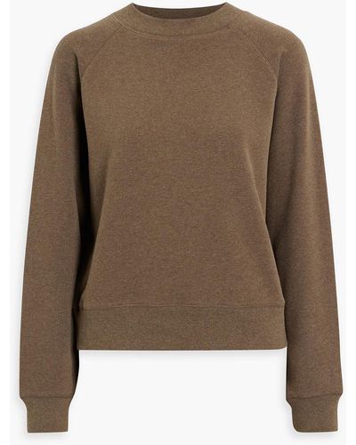Vince French Cotton-blend Terry Sweatshirt - Natural