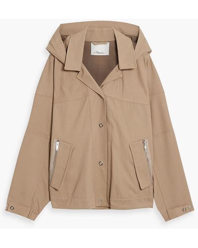 3.1 Phillip Lim Cotton-blend Twill Hooded Jacket - Natural