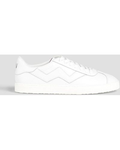 Stuart Weitzman Daryl Leather Sneakers - White