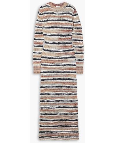 A.L.C. Josephine Striped Knitted Maxi Dress - Natural