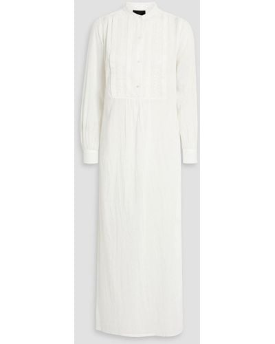 Nili Lotan Risette Crochet-trimmed Cotton-voile Maxi Dress - White