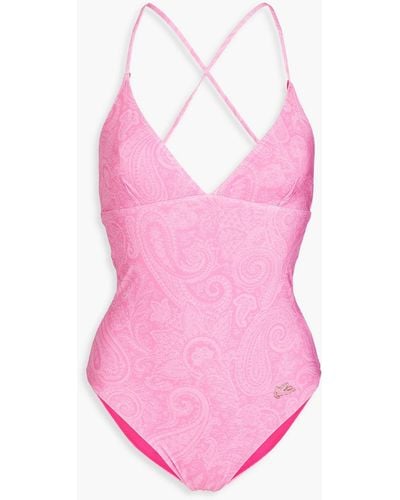 Etro Badeanzug mit paisley-print - Pink