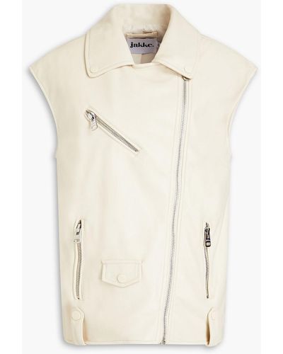 Jakke Riley Faux Leather Vest - Natural