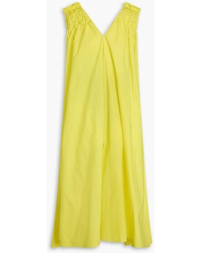 ROKSANDA Erosa Cotton-poplin Maxi Dress - Yellow
