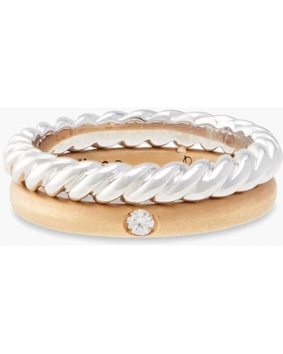 Pomellato Ring aus 18 kt. weiß- und roségold mit diamanten - Mettallic