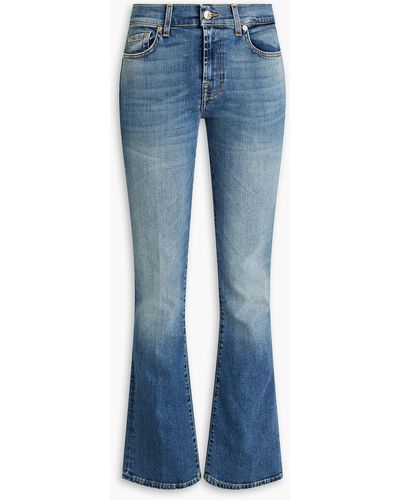 7 For All Mankind Tief sitzende bootcut-jeans - Blau