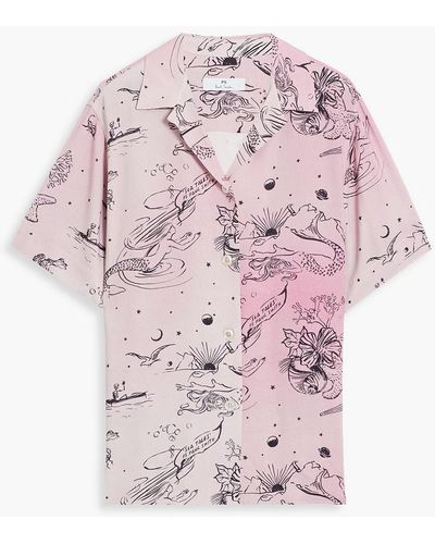 Paul Smith Printed Crepe Shirt - Pink