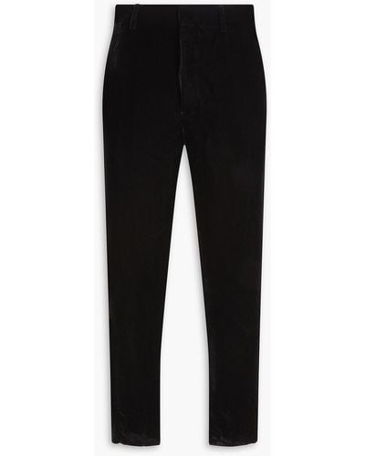 Emporio Armani Velvet Trousers - Black