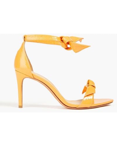 Alexandre Birman Dolores Knotted Patent-leather Sandals - Metallic