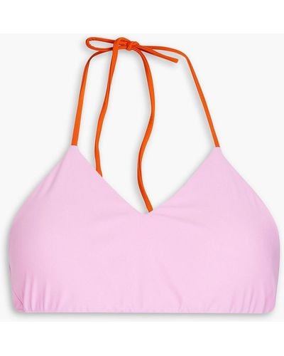 Rejina Pyo Ava Two-tone Bikini Top - Pink