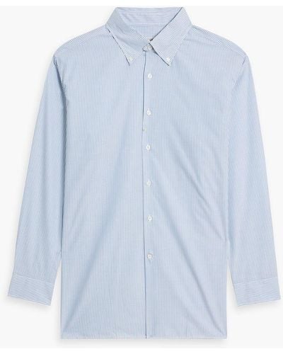 Dunhill Striped Cotton-poplin Shirt - Blue