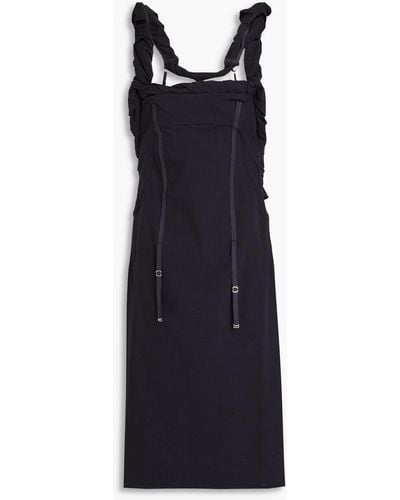 Jacquemus Crema Twisted Cotton-piqué Dress - Black