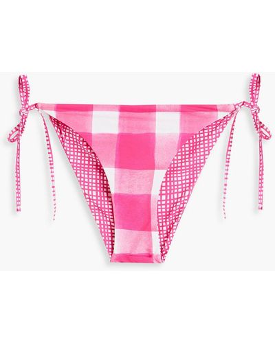 Solid & Striped The Iris Reversible Printed Low-rise Bikini Briefs - Pink