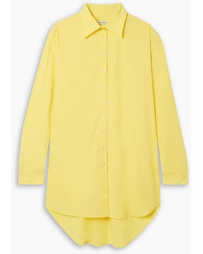Anna Quan Jack Oversized Stretch-cotton Poplin Shirt - Yellow
