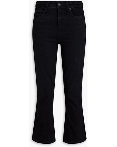 PAIGE Colette Cropped High-rise Bootcut Jeans - Black