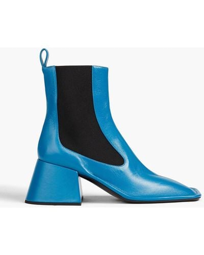 Jil Sander Leather Chelsea Boots - Blue
