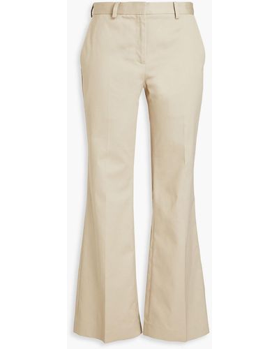 Bella Freud Cotton-twill Flared Trousers - Natural