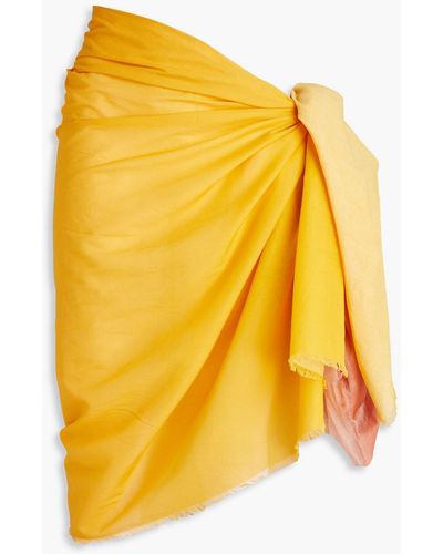 Zimmermann Dégradé Cotton-mousseline Pareo - Yellow