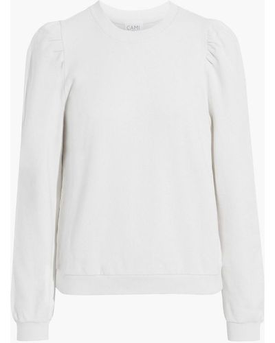 Cami NYC Roberta Gathered French Cotton-terry Sweatshirt - White