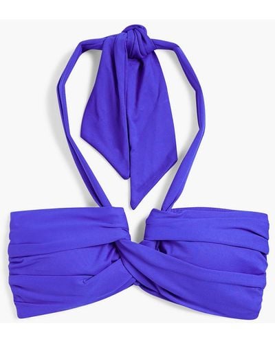 Seafolly Ruched Twisted Bikini Top - Purple