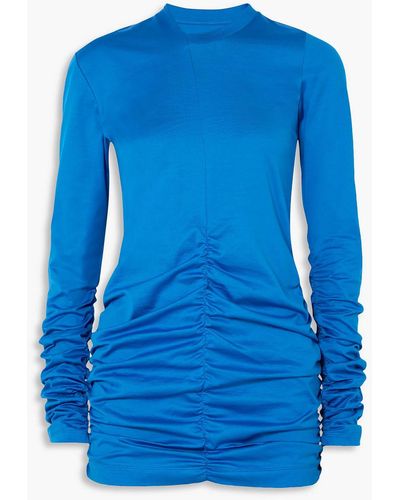 Marques'Almeida Ruched cotton-jersey top - Blau
