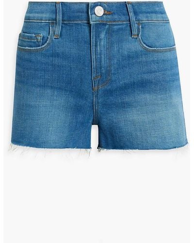 FRAME Le Cutoff Denim Shorts - Blue
