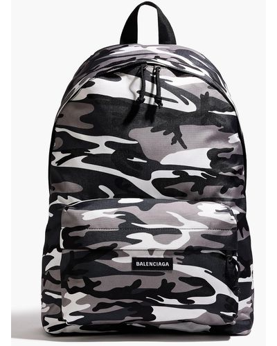 Balenciaga Explorer Camouflage Shell Backpack - Gray