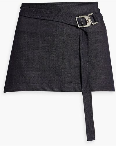 EB DENIM Belted Denim Mini Skirt - Black