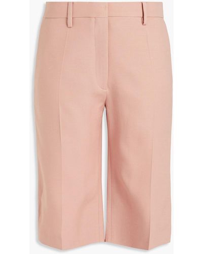 Valentino Garavani Wool And Silk-blend Crepe Shorts - Pink