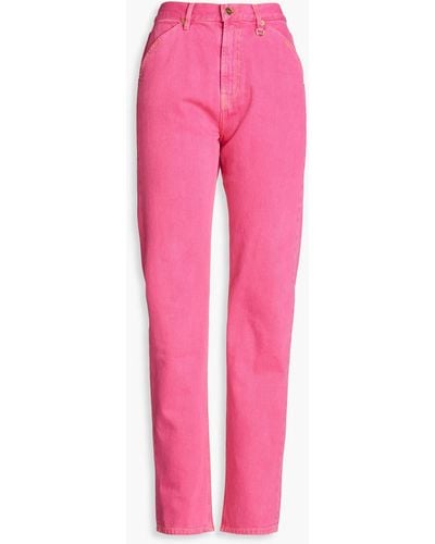 Jacquemus Le De Nimes High-rise Straight-leg Jeans - Pink