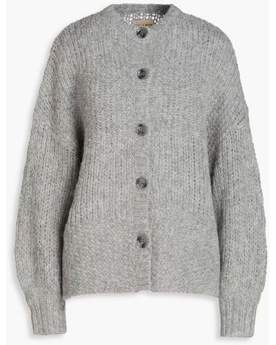 Stella Nova Hanifa Brushed Knitted Cardigan - Grey