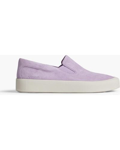 Vince Ginelle Suede Slip-on Trainers - Purple