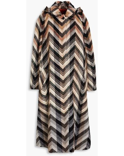 Missoni Wool-blend Hooded Coat - Black