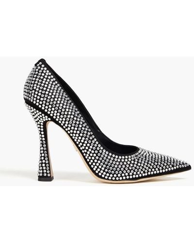 Sam Edelman Antonia Glitz Crystal-embellished Satin Court Shoes - Metallic