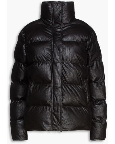 Unreal Fur Quilted Shell Jacket - Black