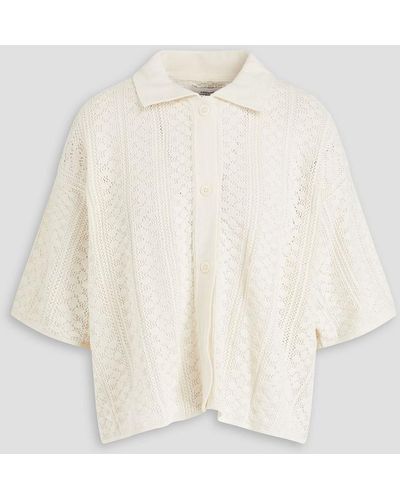Holzweiler Crochet-knit Cotton Shirt - White