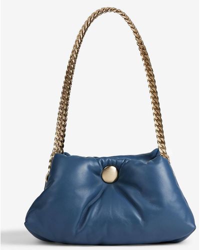 Proenza Schouler Puffy Chain Tobo Small Leather Shoulder Bag - Blue