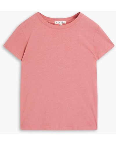 Alex Mill Prospect Linen And Cotton-blend T-shirt - Pink