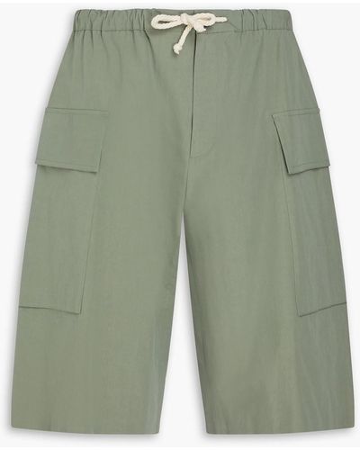 Jil Sander Cotton-poplin Cargo Shorts - Green