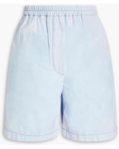 Acne Studios Space-dyed Cotton-poplin Shorts - Blue