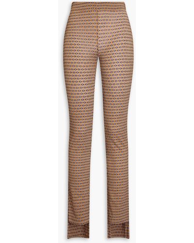 Rosetta Getty Printed Stretch-jersey Slim-leg Pants - Natural